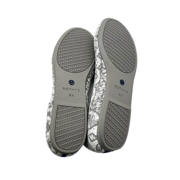 Rothy's The Loafer Ivory Grey Snake Women’s Size 8.5 - Picture 7 of 9